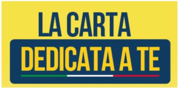 Carta "Dedicata a te": integrazione del contributo economico.